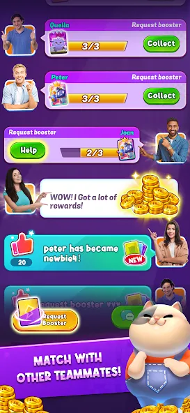 Match Club : PvP Match3 (Матч Клуб) [МОД: Меню, Бесконечные монеты и Открытые уровни] Screenshot 2