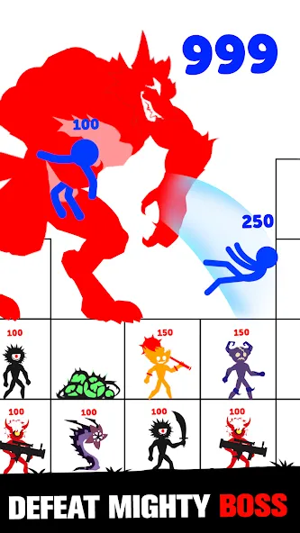 Stick Fight: Endless Battle (Стик Файт) [МОД: Много монет, Открытые уровни и Мега MOD] Screenshot 5
