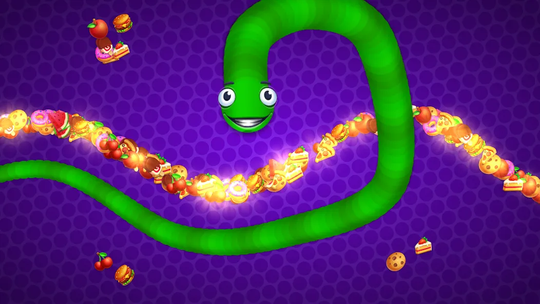 Snake vs Worms: Fun .io Zone [МОД: Много монет, Открытые уровни и Мега MOD] Screenshot 5