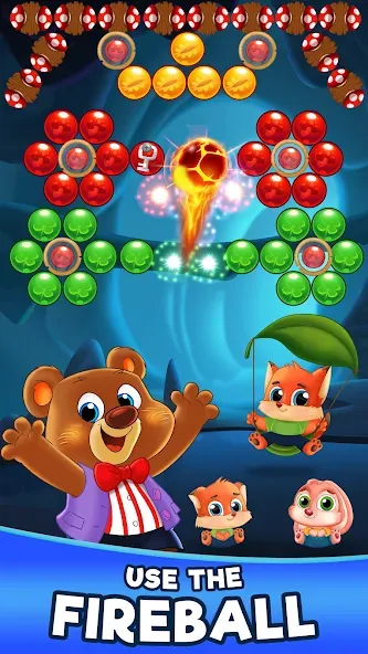 Bubble Friends Bubble Shooter [МОД: Бесконечные деньги, Монеты и Мега MOD] Screenshot 3