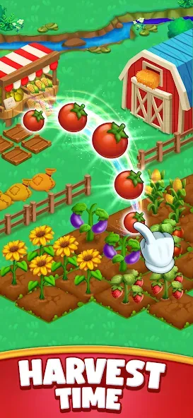 Farm Blast - Merge & Pop [МОД: Много монет, Открытые уровни и Мега MOD] Screenshot 5
