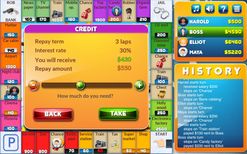 CrazyPoly - Business Dice Game (КрейзиПоли) [МОД: Меню, Бесконечные монеты и Открытые уровни] Screenshot 4