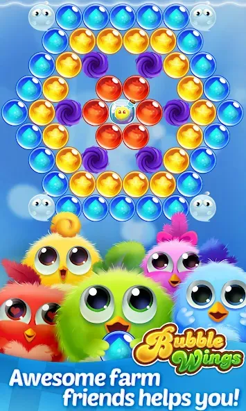 Bubble Wings: bubble shooter (Бабл Вингс) [МОД: Много денег, Монет и Все открыто] Screenshot 4