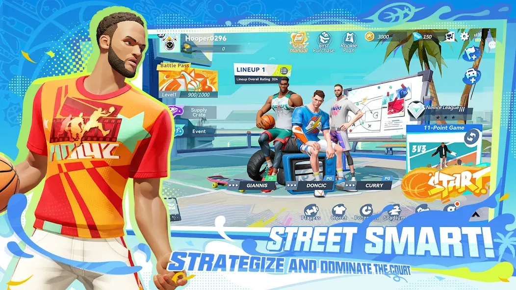 Dunk City Dynasty (Данк Сити Династия) [МОД: Много денег, Монет и Все открыто] Screenshot 4