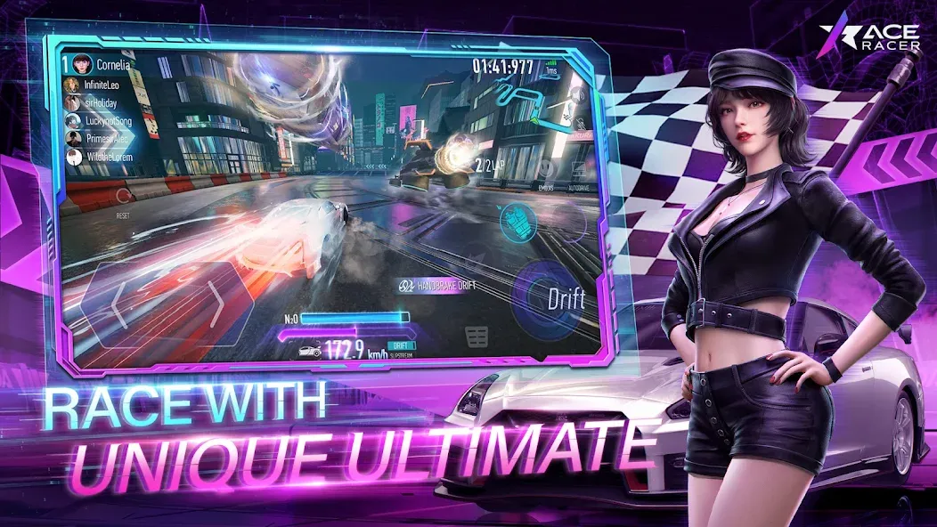 Ace Racer (Эйс Рейсер) [МОД: Деньги, Монеты и Меню MOD] Screenshot 1