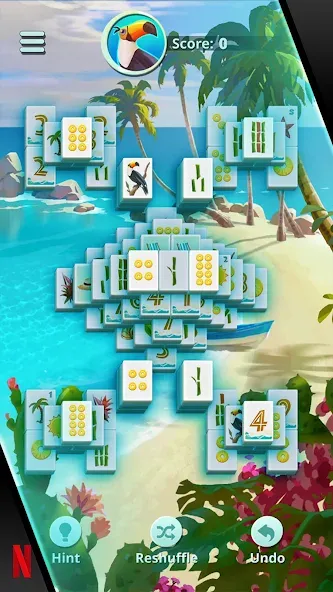 NETFLIX Mahjong Solitaire (НЕТФЛИКС) [МОД: Бесконечные деньги, Монеты и Мега MOD] Screenshot 3