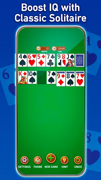 Solitaire: Classic Card Game (Клондайк Солитер) [МОД: Меню, Бесконечные монеты и Открытые уровни] Screenshot 1