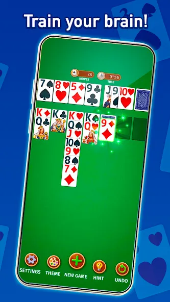 Solitaire: Classic Card Game (Клондайк Солитер) [МОД: Меню, Бесконечные монеты и Открытые уровни] Screenshot 2