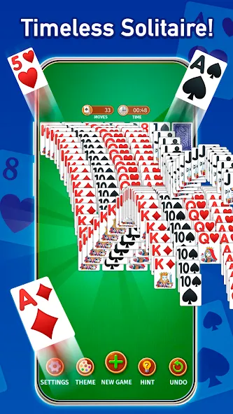 Solitaire: Classic Card Game (Клондайк Солитер) [МОД: Меню, Бесконечные монеты и Открытые уровни] Screenshot 3