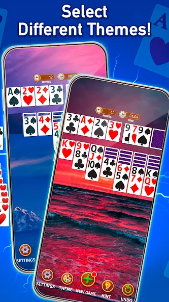 Solitaire: Classic Card Game (Клондайк Солитер) [МОД: Меню, Бесконечные монеты и Открытые уровни] Screenshot 4