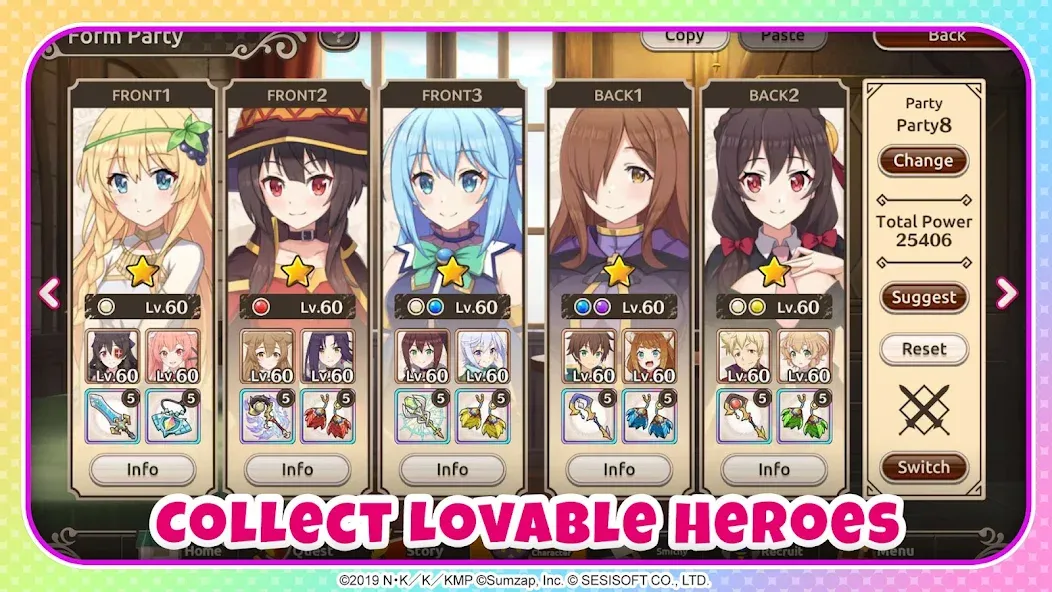 KonoSuba: Fantastic Days (Коносуба) [МОД: Все открыто, Дополнительные деньги и Меню MOD] Screenshot 4