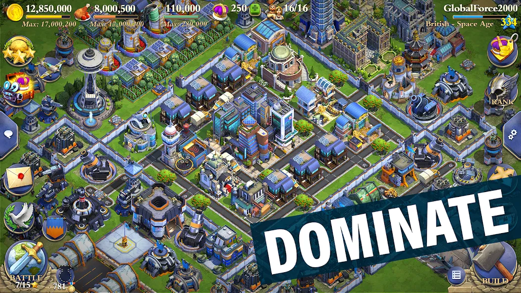 DomiNations (Доминейшнз) [МОД: Деньги, Монеты и Меню MOD] Screenshot 1