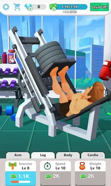 Muscle Tycoon 3D: MMA Boxing (Масл Тайкун 3D) [МОД: Меню, Бесконечные монеты и Открытые уровни] Screenshot 3
