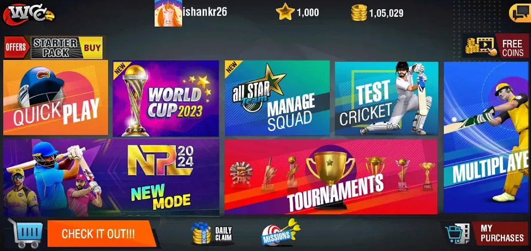 World Cricket Championship 2 (Ворлд Крикет Чемпионшип 2) [МОД: Все открыто, Дополнительные деньги и Меню MOD] Screenshot 5