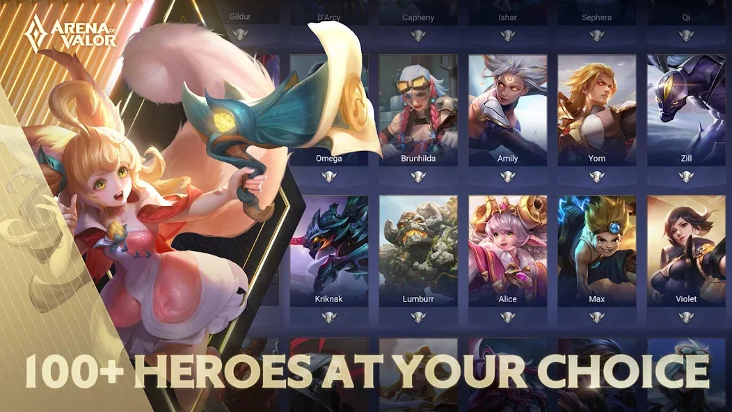 Arena of Valor (Арена величия) [МОД: Все открыто, Дополнительные деньги и Меню MOD] Screenshot 3