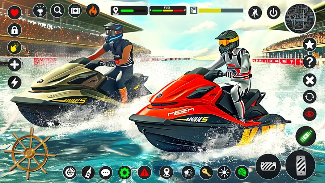 Jetski Boat Racing: Boat Games (Джетски Гонки на лодках) [МОД: Много монет, Открытые уровни и Мега MOD] Screenshot 3