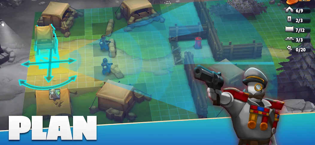 GUNS UP! Mobile War Strategy [МОД: Много монет, Открытые уровни и Мега MOD] Screenshot 2