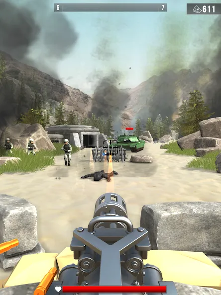 Infantry Attack: War 3D FPS (Инфантерийская атака) [МОД: Меню, Бесконечные монеты и Открытые уровни] Screenshot 5