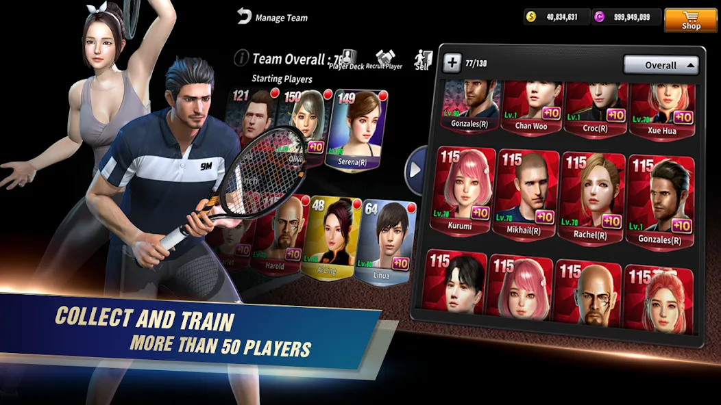 Ultimate Tennis: 3D online spo (Ультимейт Теннис) [МОД: Меню, Бесконечные монеты и Открытые уровни] Screenshot 4
