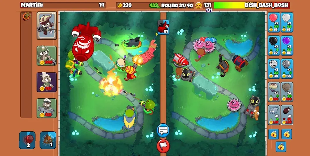 Bloons TD Battles 2 (Блунс ТД Батлс 2) [МОД: Меню, Бесконечные монеты и Открытые уровни] Screenshot 2