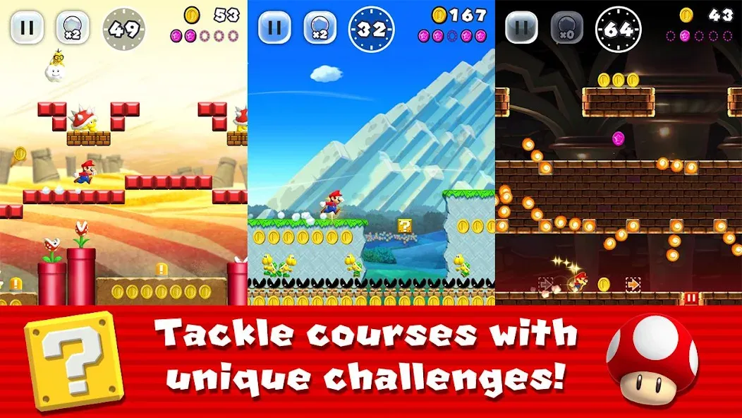 Super Mario Run (упер Марио Ран) [МОД: Бесконечные деньги, Монеты и Мега MOD] Screenshot 1