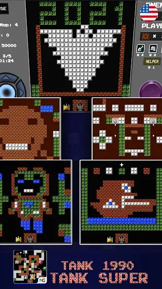 Tank 1990: Battle City Tank [МОД: Много денег, Монет и Все открыто] Screenshot 2