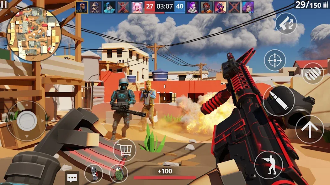 POLYWAR: 3D FPS online shooter (ПОЛИВАР) [МОД: Много денег, Монет и Все открыто] Screenshot 1