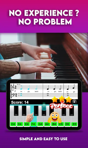 Real Piano Teacher [МОД: Меню, Бесконечные монеты и Открытые уровни] Screenshot 1
