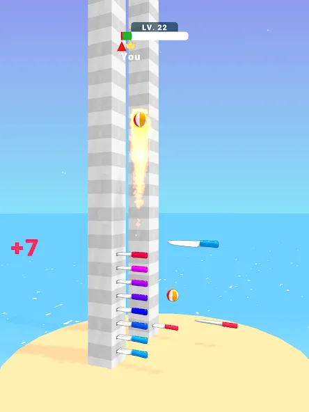 Ball Up: Knife Racing (Болл Ап) [МОД: Все открыто, Дополнительные деньги и Меню MOD] Screenshot 5