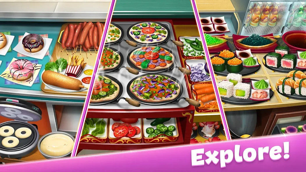 Cooking Fever: Restaurant Game [МОД: Все открыто, Дополнительные деньги и Меню MOD] Screenshot 2