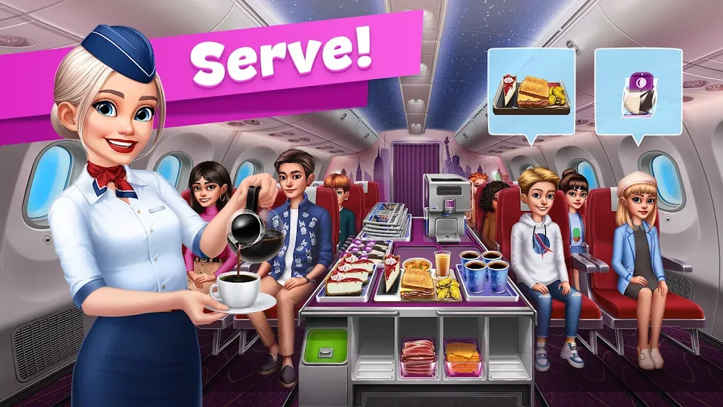 Airplane Chefs - Cooking Game (Эйрплейн Чефз) [МОД: Много денег, Монет и Все открыто] Screenshot 3