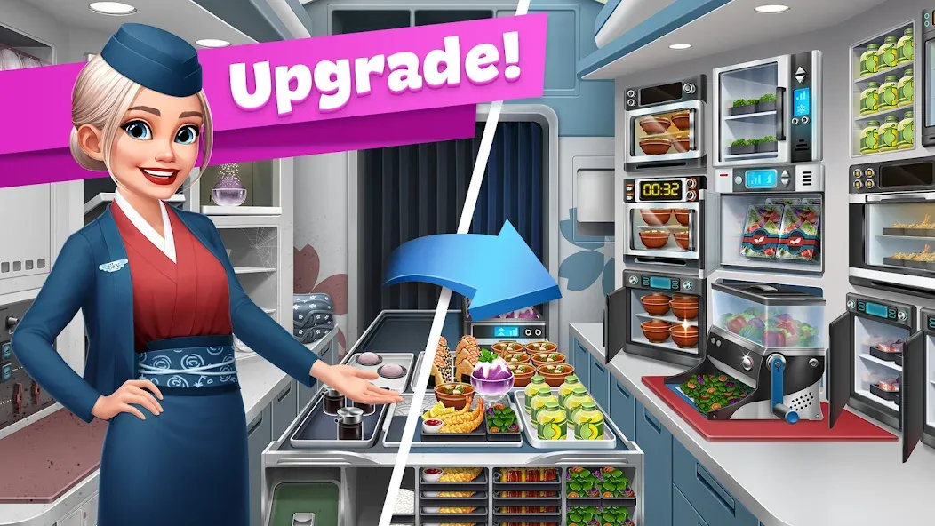 Airplane Chefs - Cooking Game (Эйрплейн Чефз) [МОД: Много денег, Монет и Все открыто] Screenshot 4