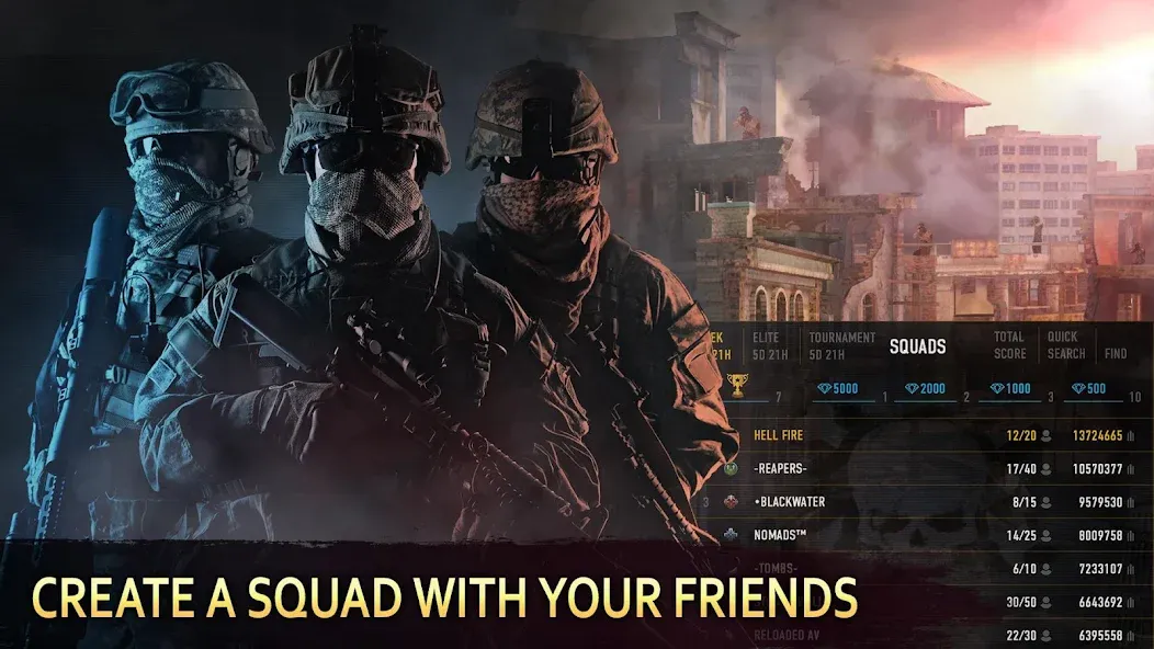 Sniper Arena: PvP Army Shooter [МОД: Много монет, Открытые уровни и Мега MOD] Screenshot 1