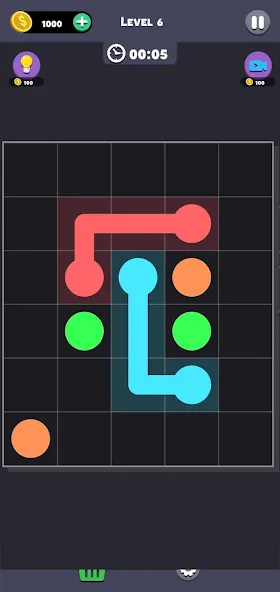 Same Color: Connect Two Dots (Сейм Колор Дот) [МОД: Много монет, Открытые уровни и Мега MOD] Screenshot 3