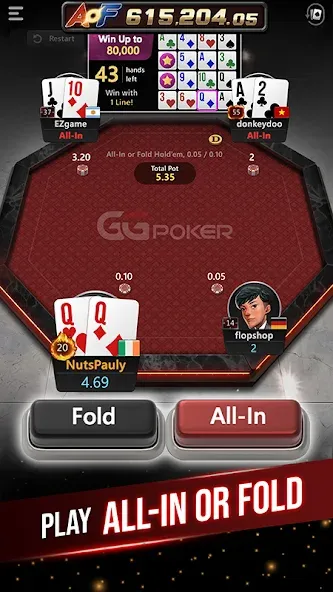 GGPoker UK - Real Online Poker (Покер Великобритания) [МОД: Меню, Бесконечные монеты и Открытые уровни] Screenshot 5