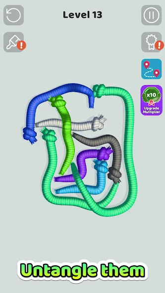 Tangled Snakes (Танглд Снейкс) [МОД: Деньги, Монеты и Меню MOD] Screenshot 1