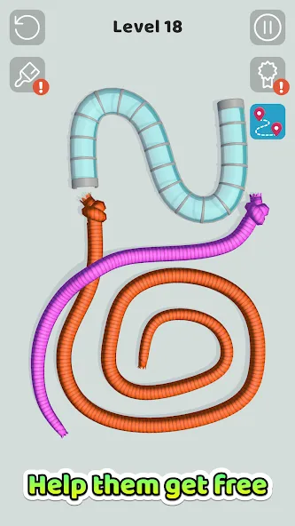 Tangled Snakes (Танглд Снейкс) [МОД: Деньги, Монеты и Меню MOD] Screenshot 2