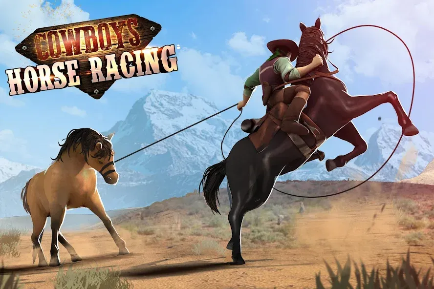 Cowboys Horse Racing Derby [МОД: Меню, Бесконечные монеты и Открытые уровни] Screenshot 1