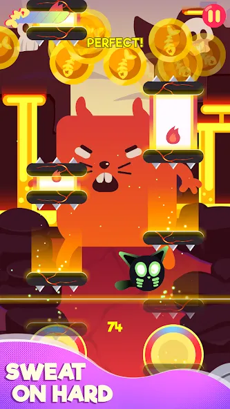 Cringe the Cat - Music Game [МОД: Много монет, Открытые уровни и Мега MOD] Screenshot 4