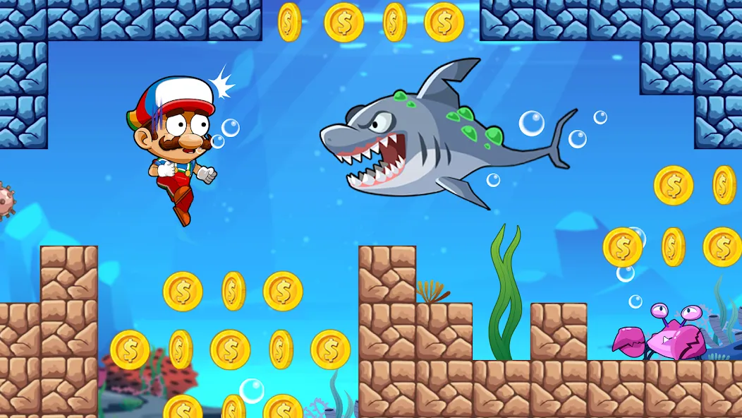 Super Bean Bros: Running Games (Супер Бин Приключение) [МОД: Деньги, Монеты и Меню MOD] Screenshot 2