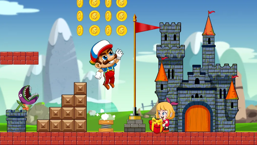 Super Bean Bros: Running Games (Супер Бин Приключение) [МОД: Деньги, Монеты и Меню MOD] Screenshot 3