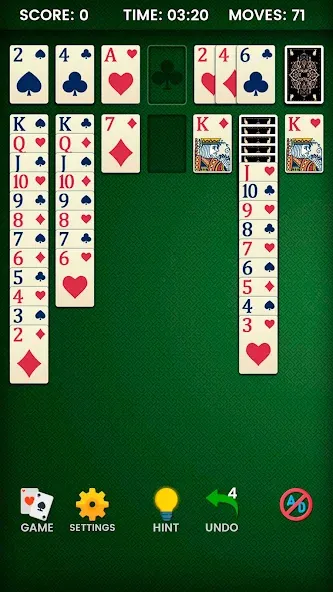Klondike Solitaire (Клондайк солитер) [МОД: Меню, Бесконечные монеты и Открытые уровни] Screenshot 4