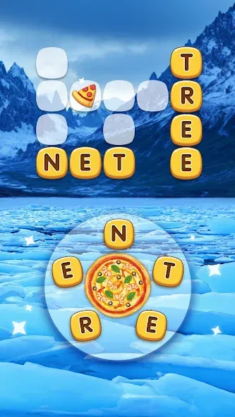 Word Pizza - Word Games [МОД: Много монет, Открытые уровни и Мега MOD] Screenshot 2