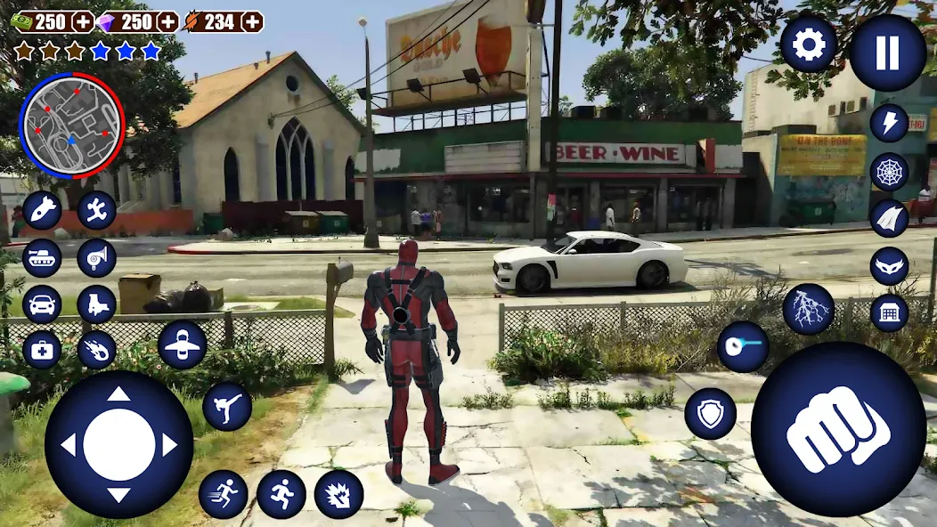 Miami Rope Hero Spider Game [МОД: Много денег, Монет и Все открыто] Screenshot 1