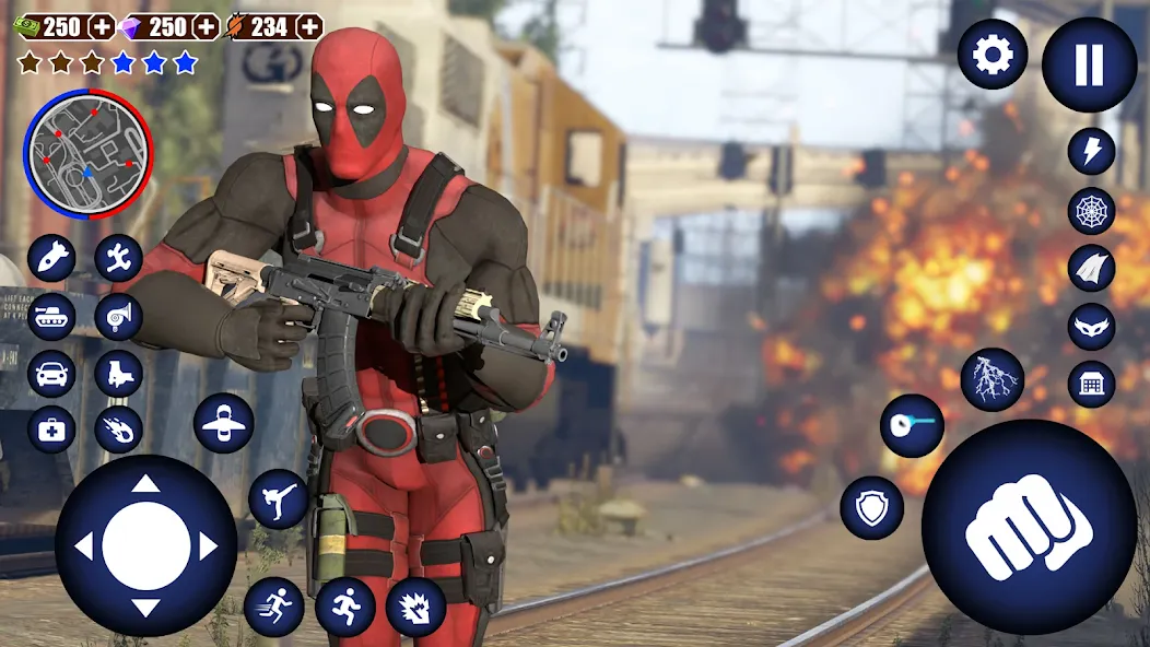 Miami Rope Hero Spider Game [МОД: Много денег, Монет и Все открыто] Screenshot 2
