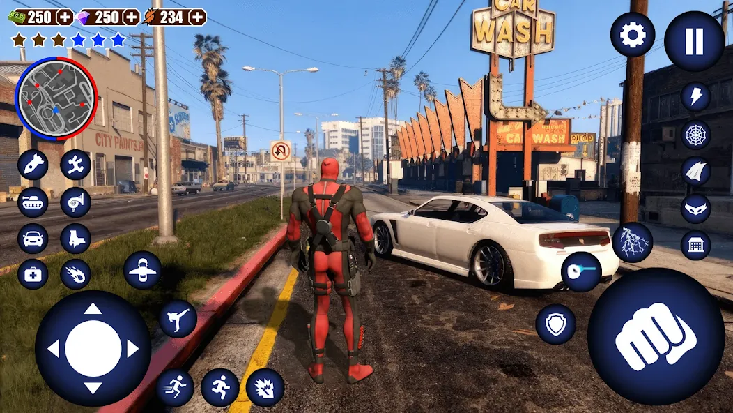 Miami Rope Hero Spider Game [МОД: Много денег, Монет и Все открыто] Screenshot 5