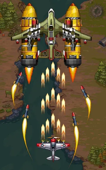 1945 Air Force: Airplane games (тысяча девятьсот сорок пять) [МОД: Бесконечные деньги, Монеты и Мега MOD] Screenshot 5