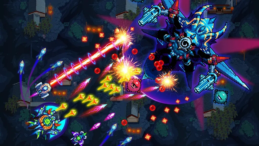 Galaxiga Arcade Shooting Game (Галаксига) [МОД: Меню, Бесконечные монеты и Открытые уровни] Screenshot 4