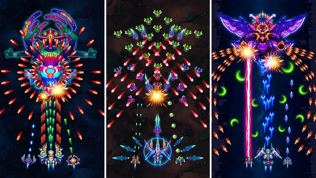 Galaxiga Arcade Shooting Game (Галаксига) [МОД: Меню, Бесконечные монеты и Открытые уровни] Screenshot 5