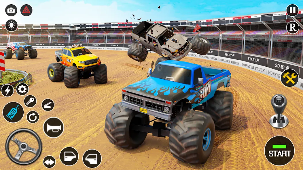 Fearless US Monster Truck Game (Фирлесс ЮЭС Монстер Трак Гейм) [МОД: Деньги, Монеты и Меню MOD] Screenshot 1